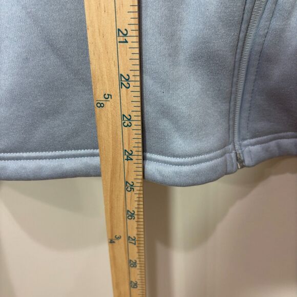 The North Face Jacket Women L Light Gray Blue Fleece Full Zip Hiking Pockets - Picture 9 of 10